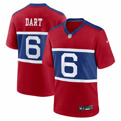 Jaxson Dart  Alternate Century Red Game Jersey - New York Giants