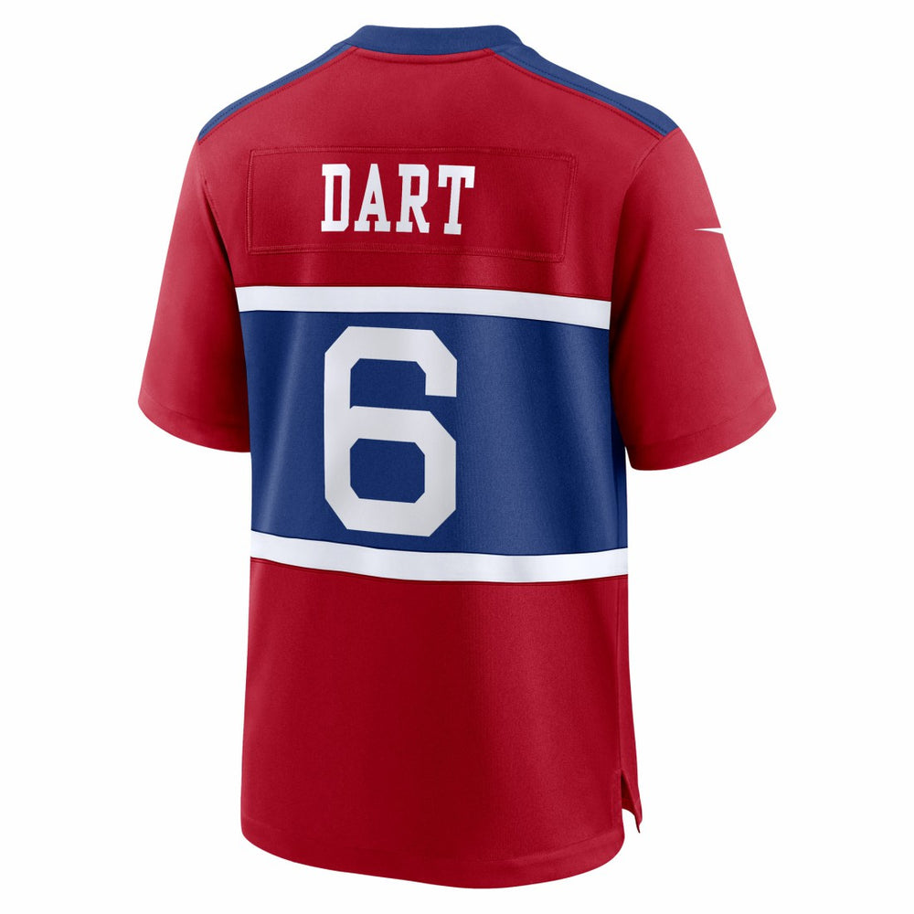 Jaxson Dart  Alternate Century Red Game Jersey - New York Giants