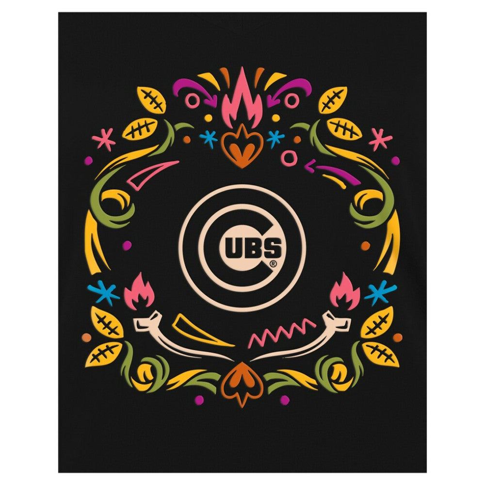 MLB Chicago Cubs New Era Women's Día de los Muertos V-Neck T-Shirt