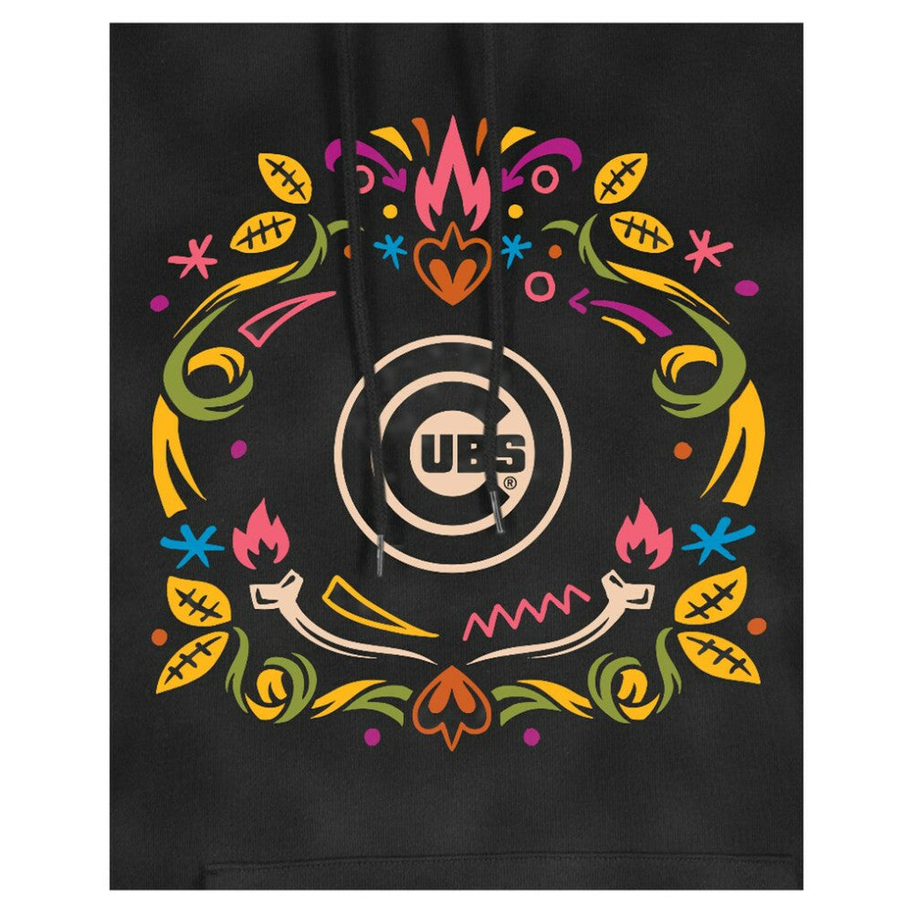MLB Chicago Cubs New Era Women's Día de Muertos Mineral Wash Hoodie Sweatshirt