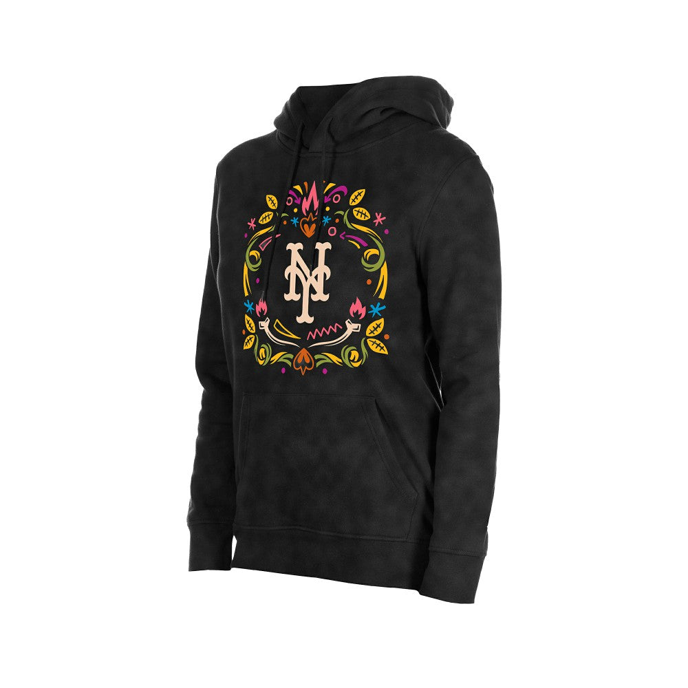 MLB New York Mets New Era Women's Día de Muertos Mineral Wash Hoodie Sweatshirt