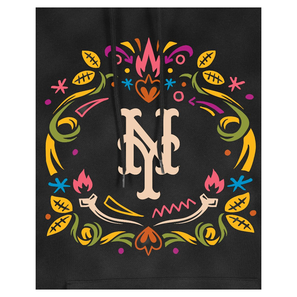 MLB New York Mets New Era Women's Día de Muertos Mineral Wash Hoodie Sweatshirt