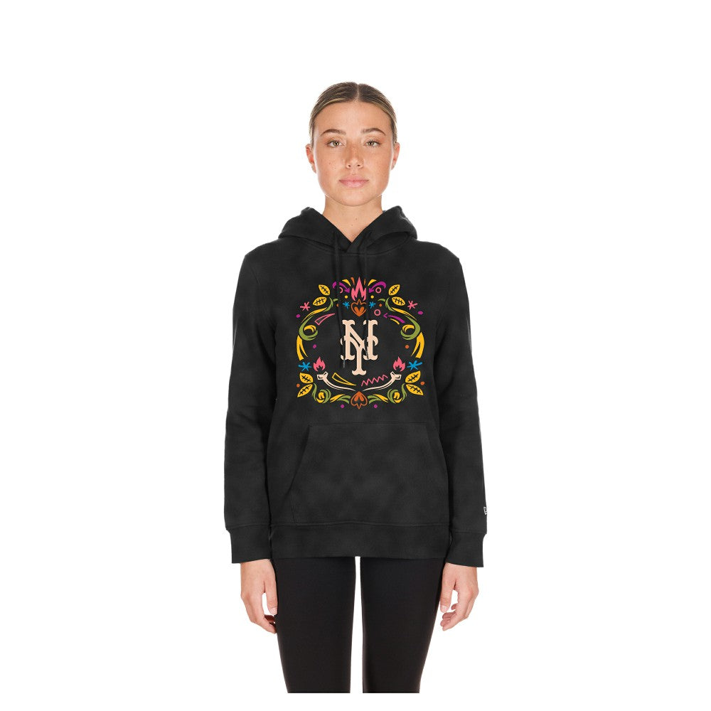MLB New York Mets New Era Women's Día de Muertos Mineral Wash Hoodie Sweatshirt