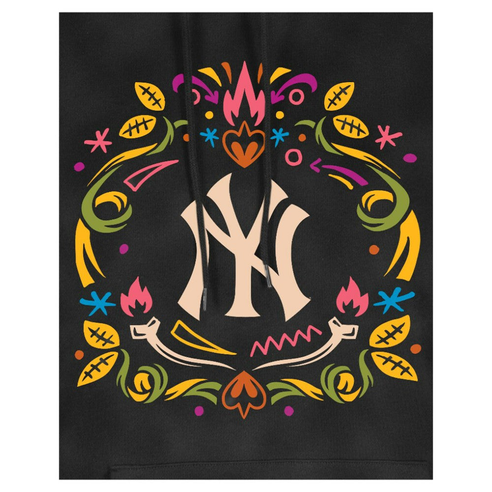 MLB New York Yankees New Era Women's Día de Muertos Mineral Wash Hoodie Sweatshirt