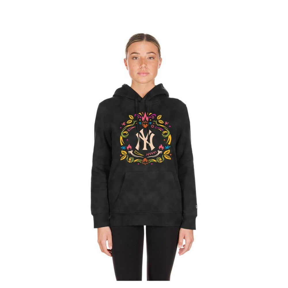 MLB New York Yankees New Era Women's Día de Muertos Mineral Wash Hoodie Sweatshirt