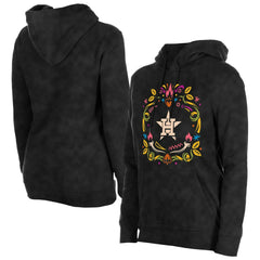MLB Houston Astros New Era Women's Día de Muertos Mineral Wash Hoodie Sweatshirt