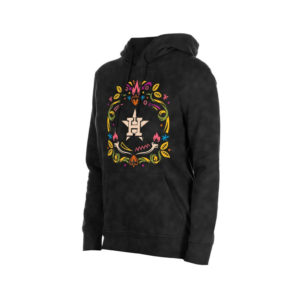 MLB Houston Astros New Era Women's Día de Muertos Mineral Wash Hoodie Sweatshirt