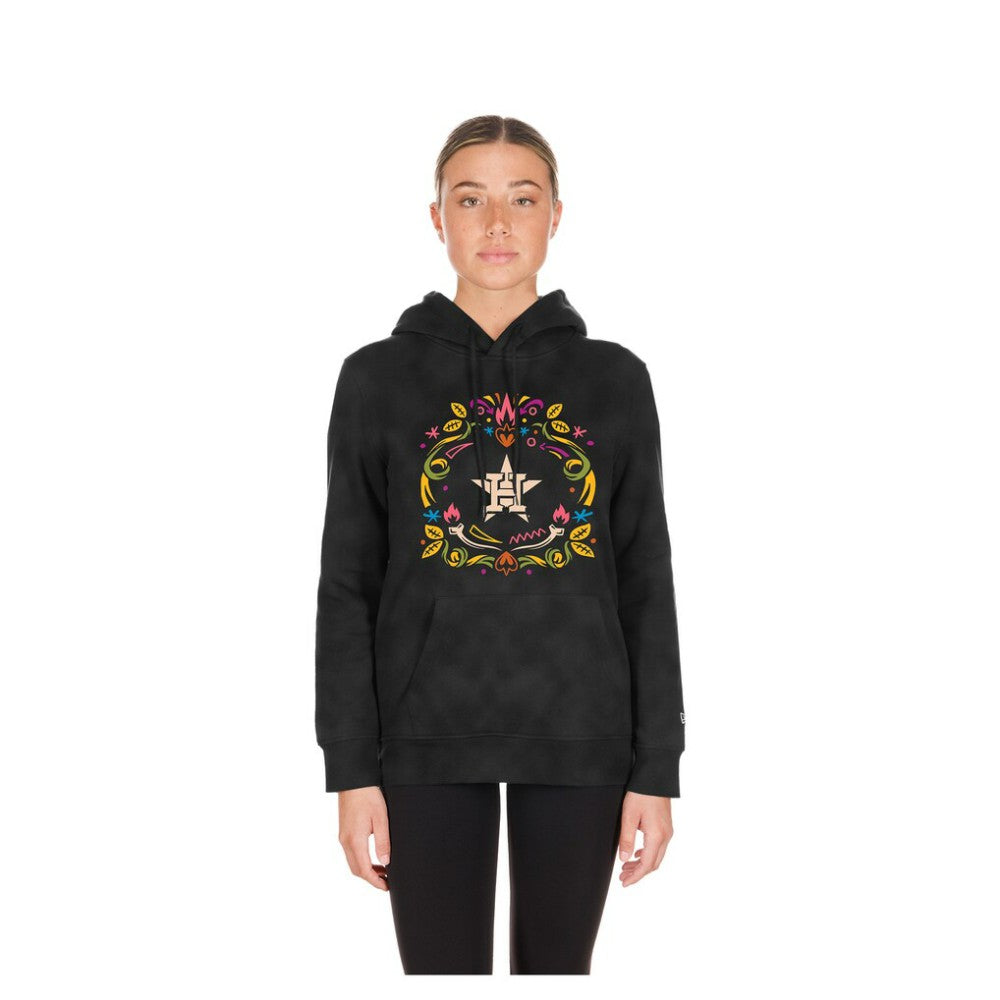 MLB Houston Astros New Era Women's Día de Muertos Mineral Wash Hoodie Sweatshirt