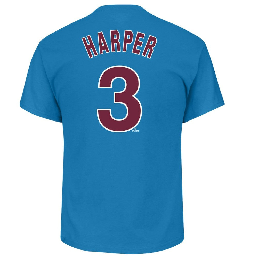 MLB Bryce Harper Philadelphia Phillies Profile Big & Tall Player Name & Number T-Shirt