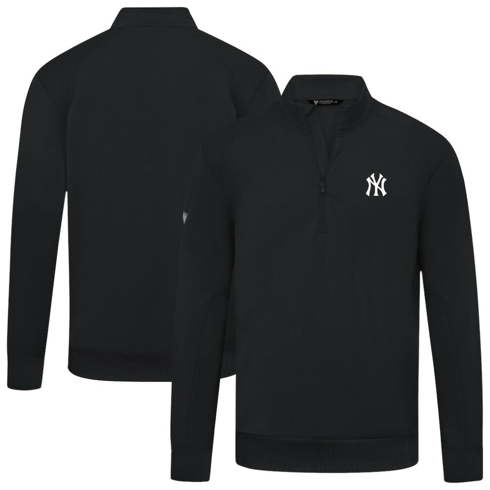 MLB New York Yankees Levelwear Upright Insignia Tri-Blend Quarter-Zip Pullover