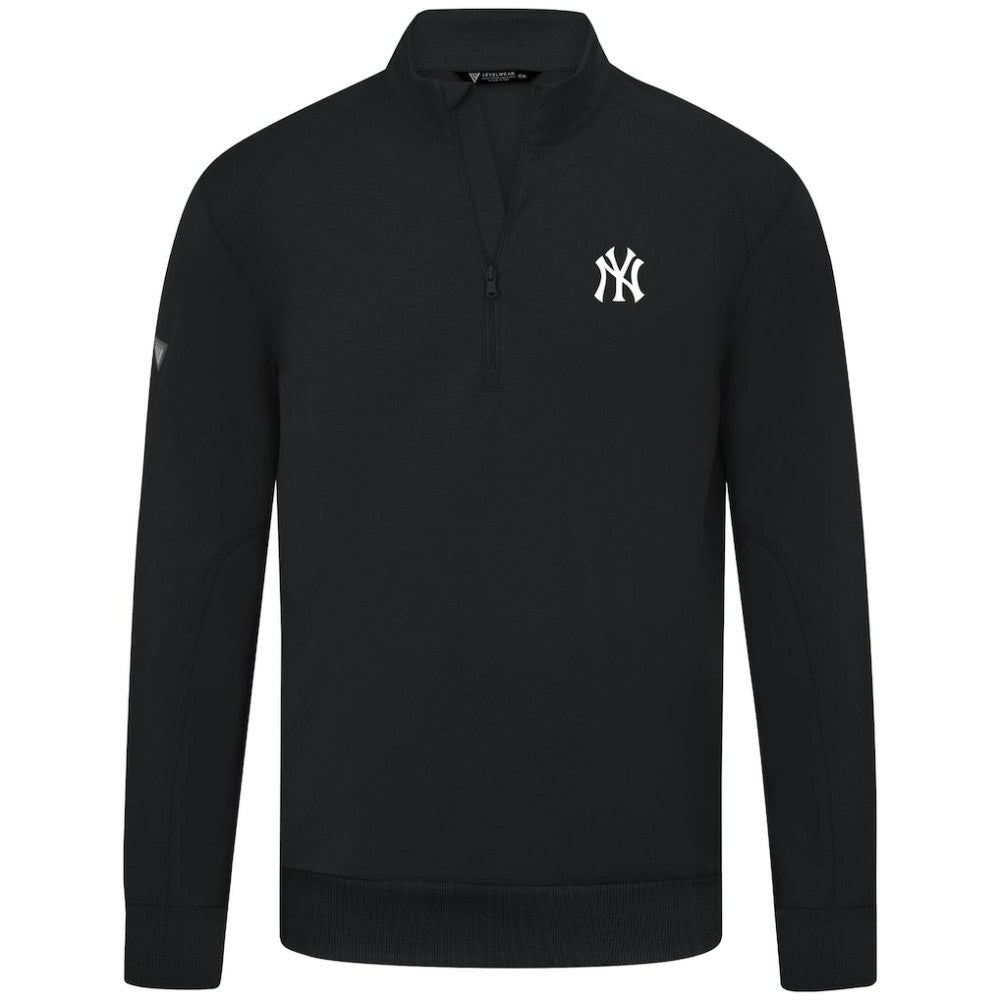 MLB New York Yankees Levelwear Upright Insignia Tri-Blend Quarter-Zip Pullover