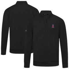MLB Los Angeles Angels Levelwear Upright Insignia Tri-Blend Quarter-Zip Pullover