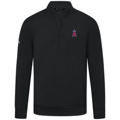 MLB Los Angeles Angels Levelwear Upright Insignia Tri-Blend Quarter-Zip Pullover