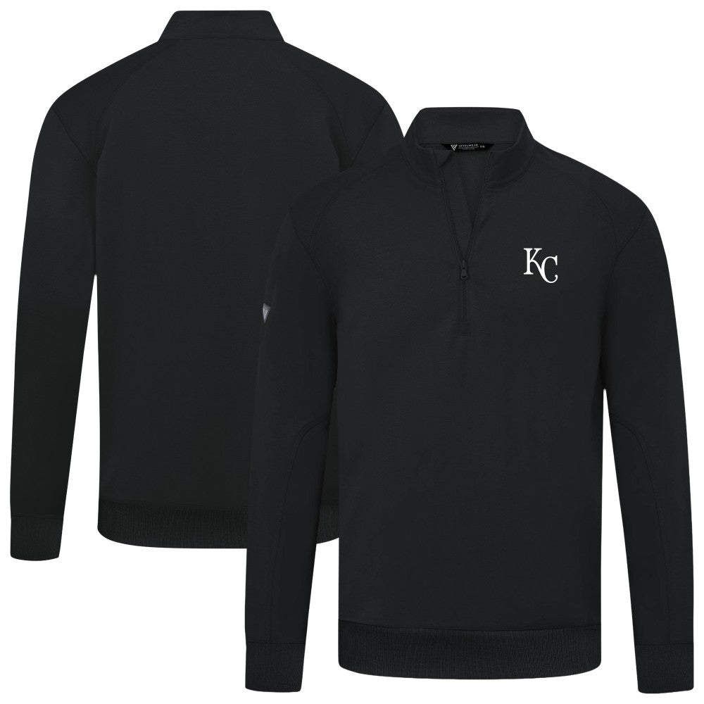 MLB Kansas City Royals Levelwear Upright Insignia Tri-Blend Quarter-Zip Pullover