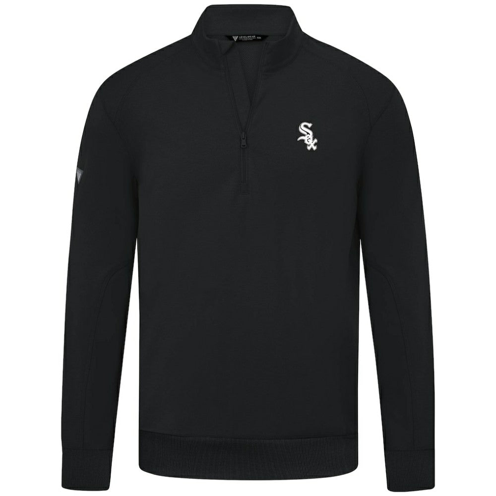 MLB Chicago White Sox Levelwear Upright Insignia Tri-Blend Quarter-Zip Pullover