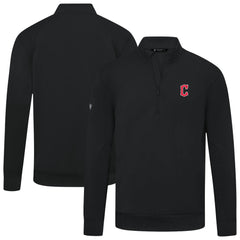 MLB Cleveland Guardians Levelwear Upright Insignia Tri-Blend Quarter-Zip Pullover
