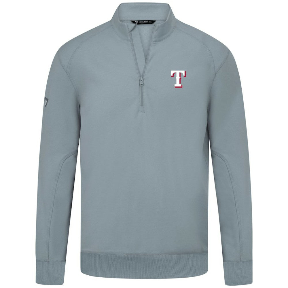 MLB Texas Rangers Levelwear Upright Insignia Tri-Blend Quarter-Zip Pullover