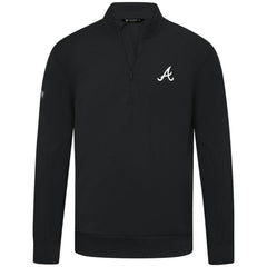 MLB Atlanta Braves Levelwear Upright Insignia Tri-Blend Quarter-Zip Pullover