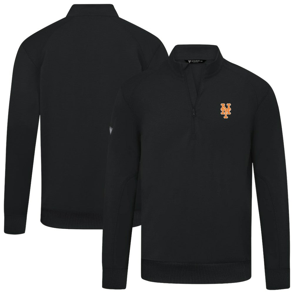 MLB New York Mets Levelwear Upright Insignia Tri-Blend Quarter-Zip Pullover