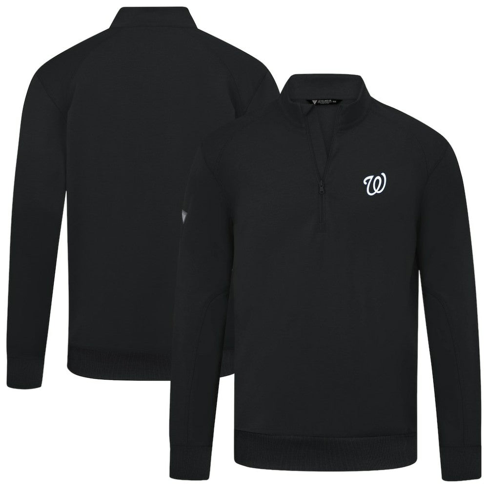 MLB Washington Nationals Levelwear Upright Insignia Tri-Blend Quarter-Zip Pullover