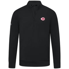 MLB Cincinnati Reds Levelwear Upright Insignia Tri-Blend Quarter-Zip Pullover