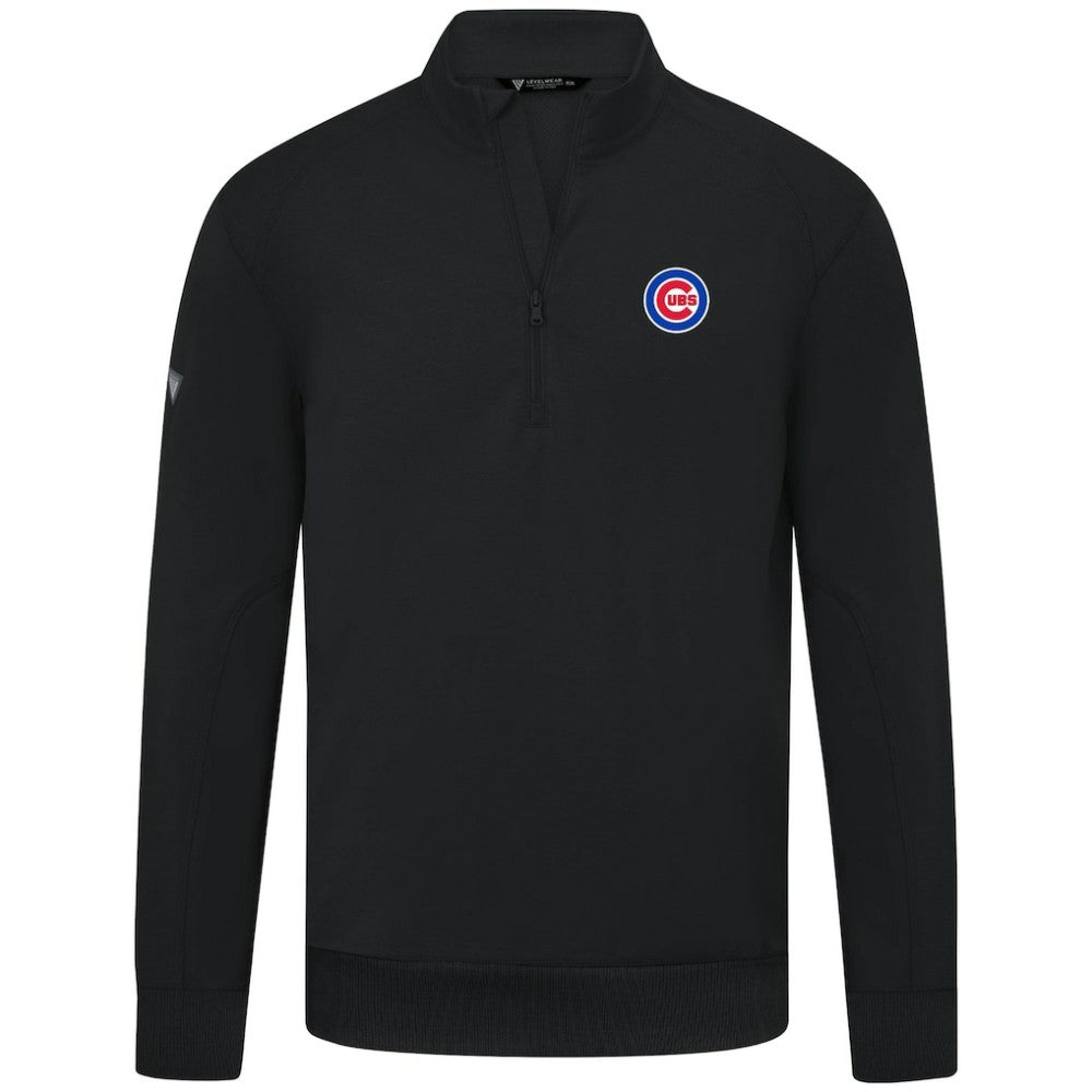 MLB Chicago Cubs Levelwear Upright Insignia Tri-Blend Quarter-Zip Pullover