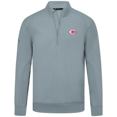 MLB Cincinnati Reds Levelwear Upright Insignia Tri-Blend Quarter-Zip Pullover