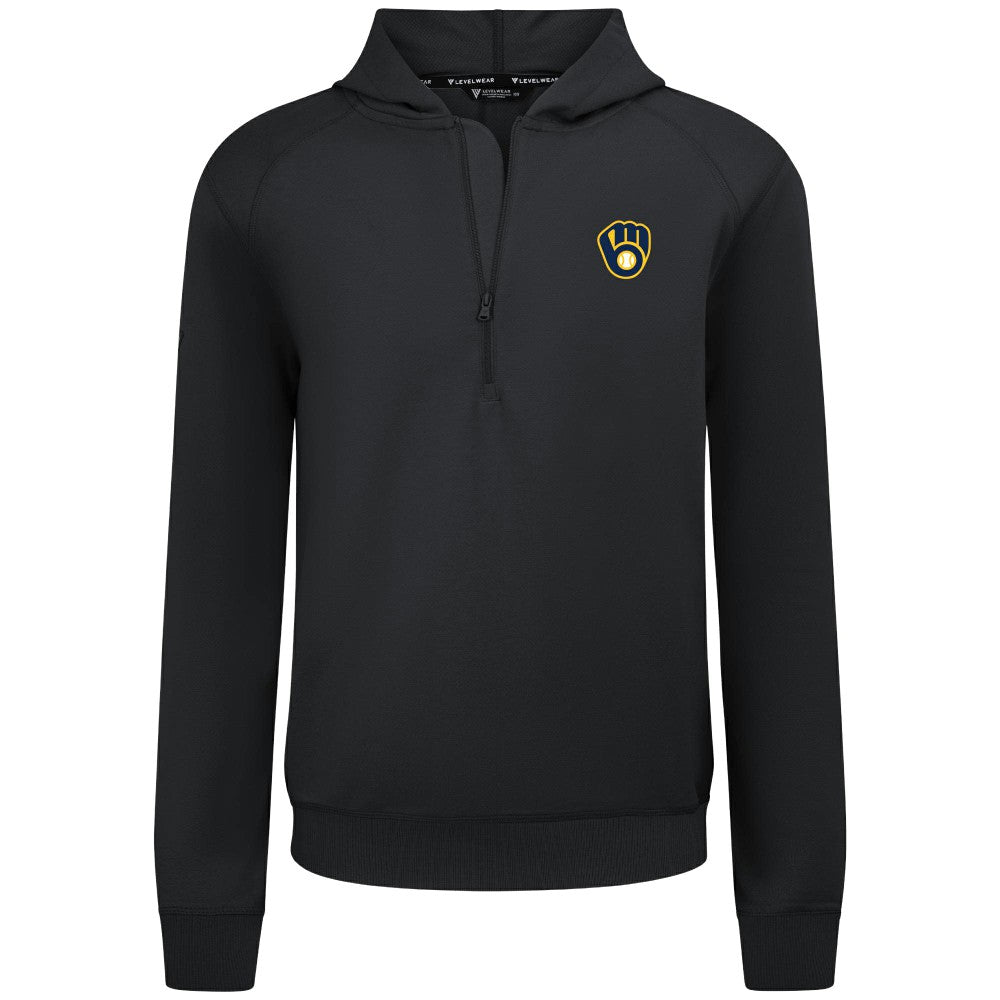 MLB Milwaukee Brewers Levelwear Technic Insignia Quarter-Zip Hoodie