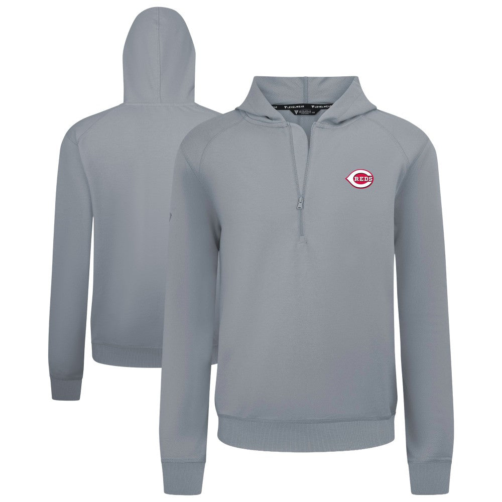 MLB Cincinnati Reds Levelwear Technic Insignia Quarter-Zip Hoodie