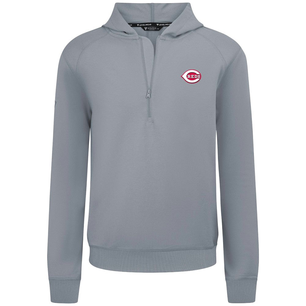 MLB Cincinnati Reds Levelwear Technic Insignia Quarter-Zip Hoodie