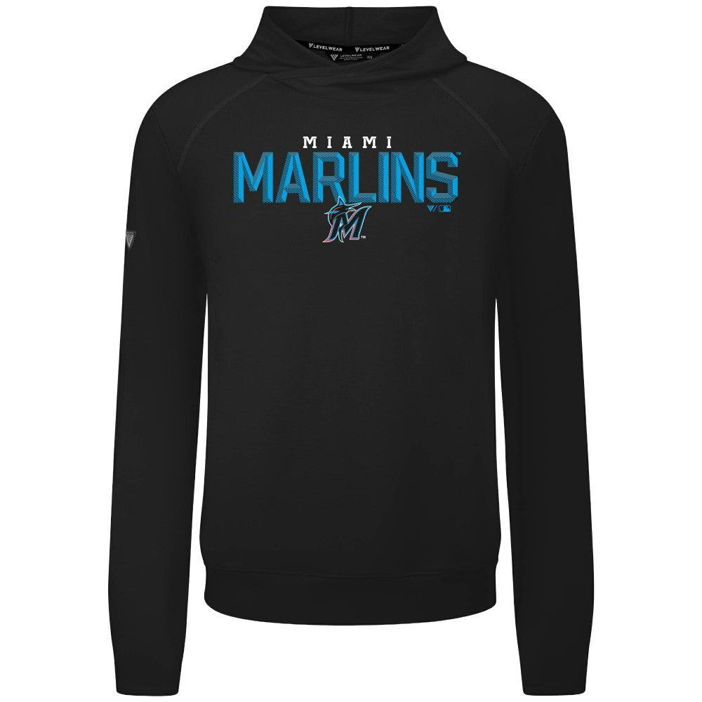 MLB Miami Marlins Levelwear Mandate Carve Tri-Blend Hoodie