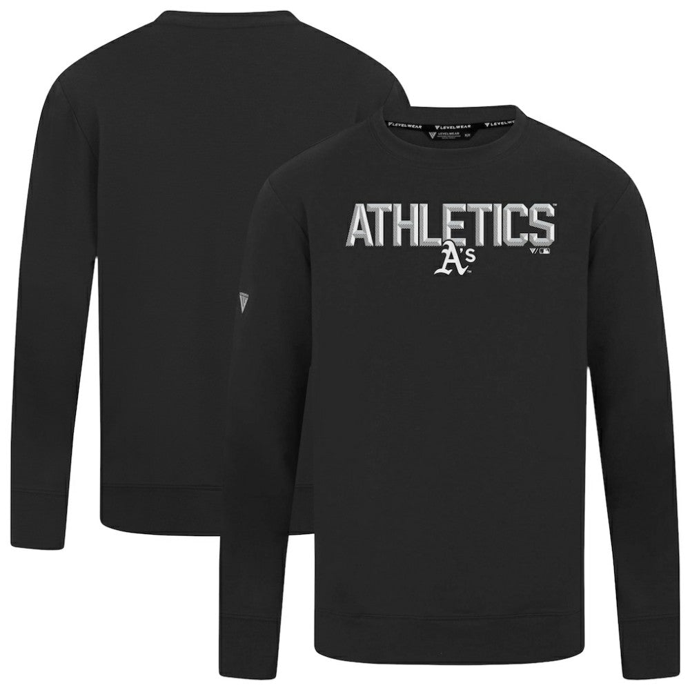 MLB Athletics Levelwear Mandate Carve Tri-Blend Sweatshirt