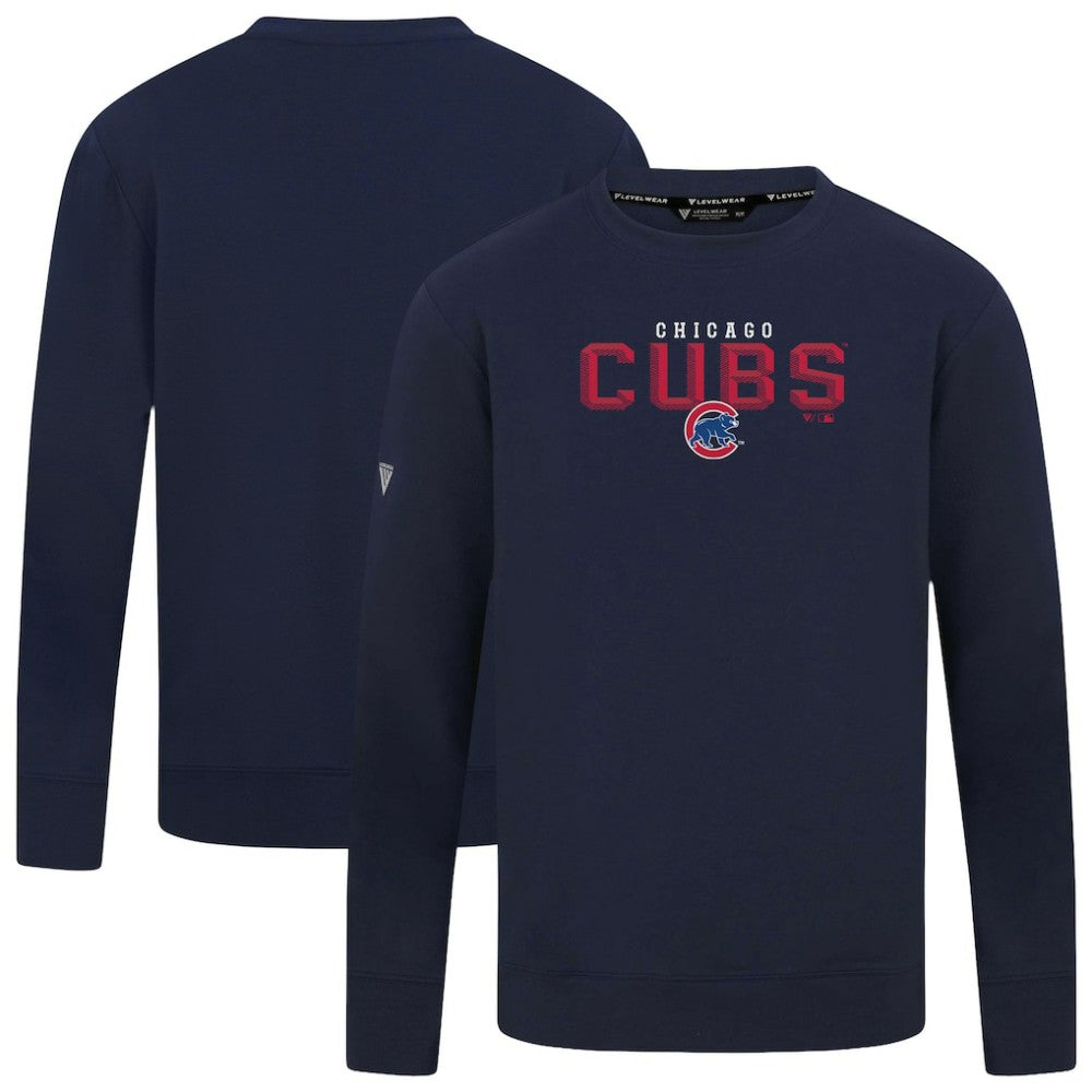 MLB Chicago Cubs Levelwear Mandate Carve Tri-Blend Sweatshirt
