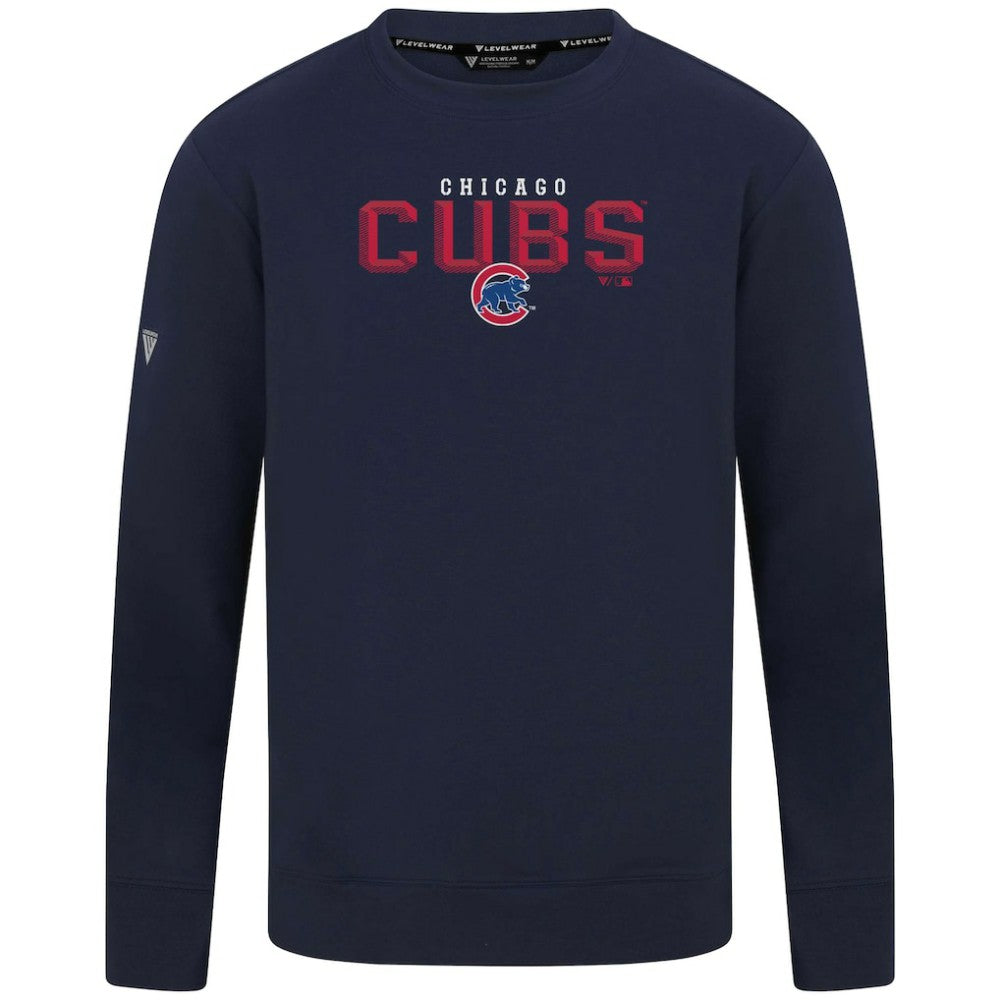 MLB Chicago Cubs Levelwear Mandate Carve Tri-Blend Sweatshirt