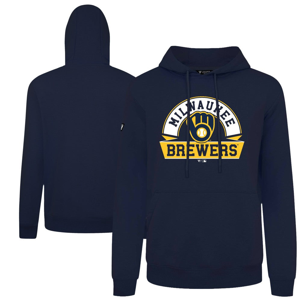 MLB Milwaukee Brewers Levelwear Podium Banner Arch Hoodie