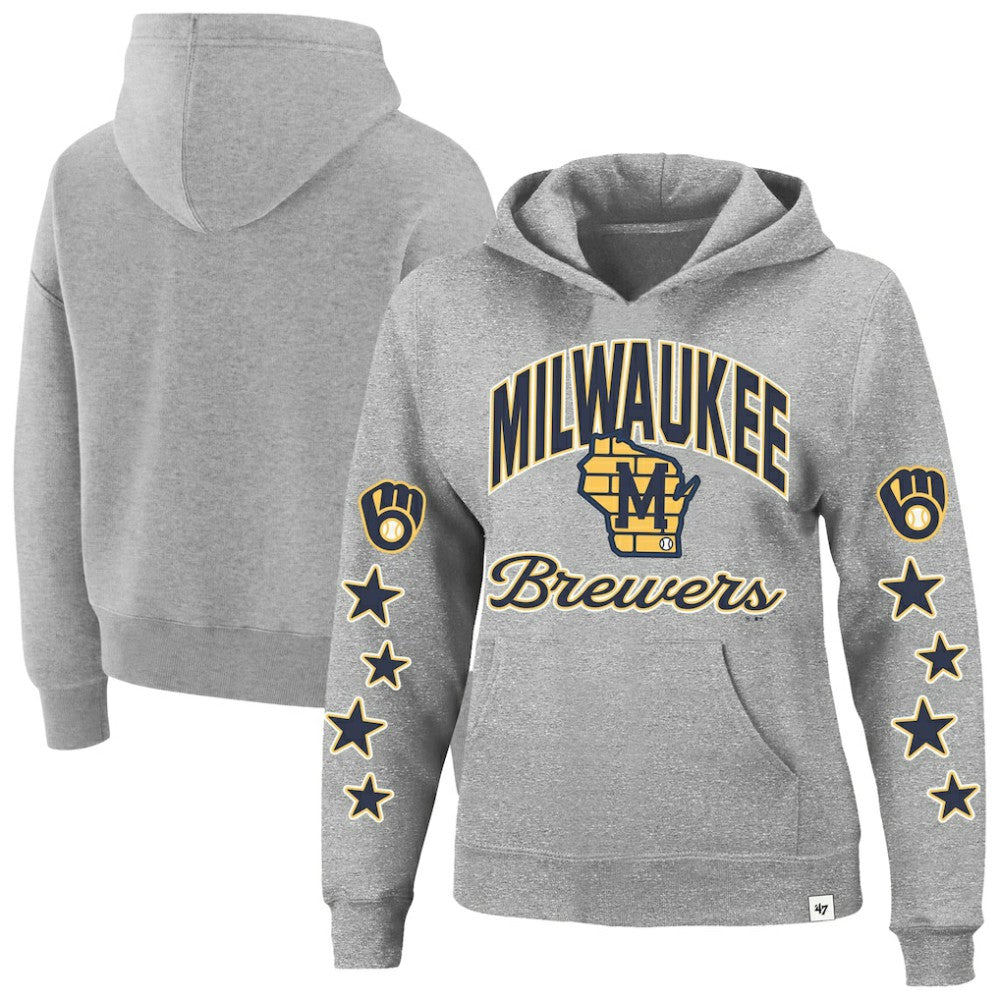 MLB Milwaukee Brewers '47 Women's Plus Size Starry Eye Hoodie