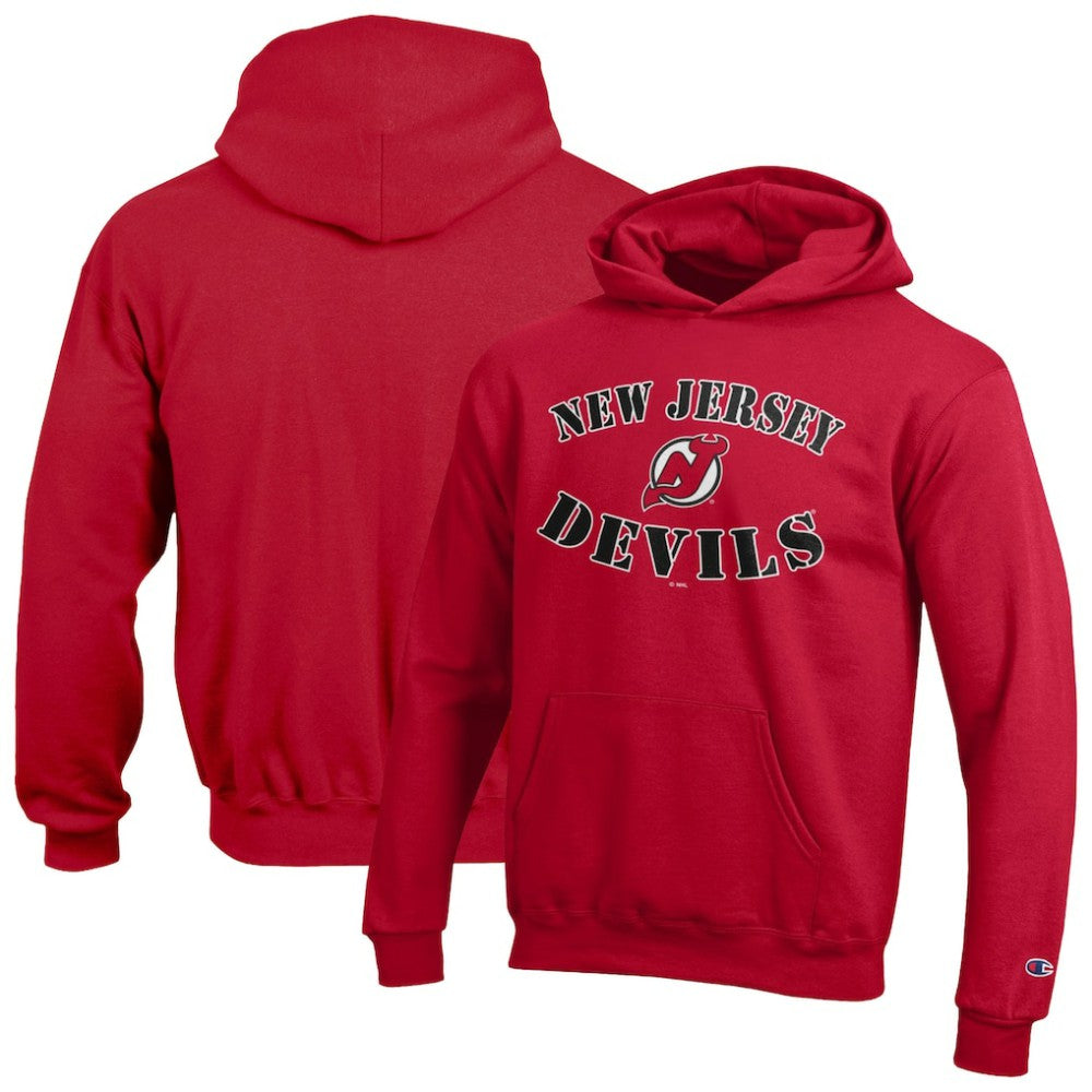 NHL Red New Jersey Devils Champion Youth Fleece Powerblend Hoodie