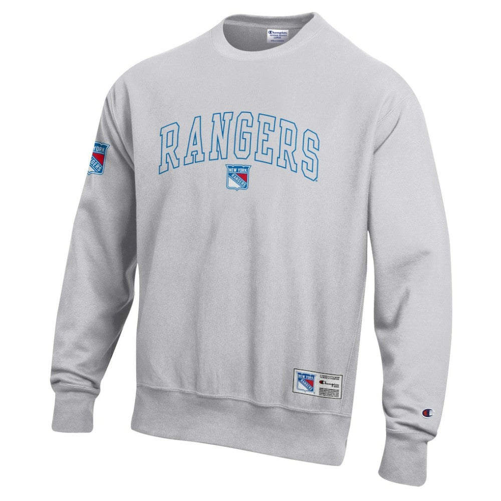 NHL Gray New York Rangers Champion Reverse Weave Fleece Sweatshirt
