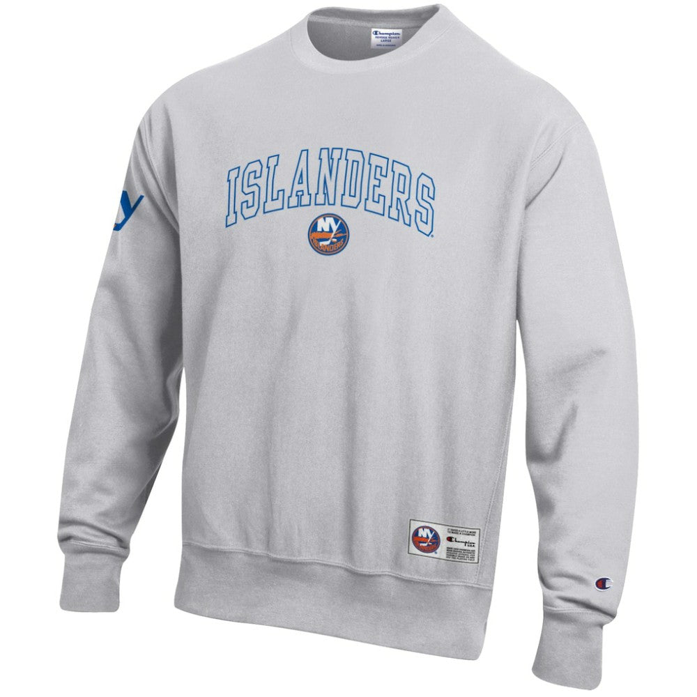 NHL Gray New York Islanders Champion Reverse Weave Fleece Sweatshirt