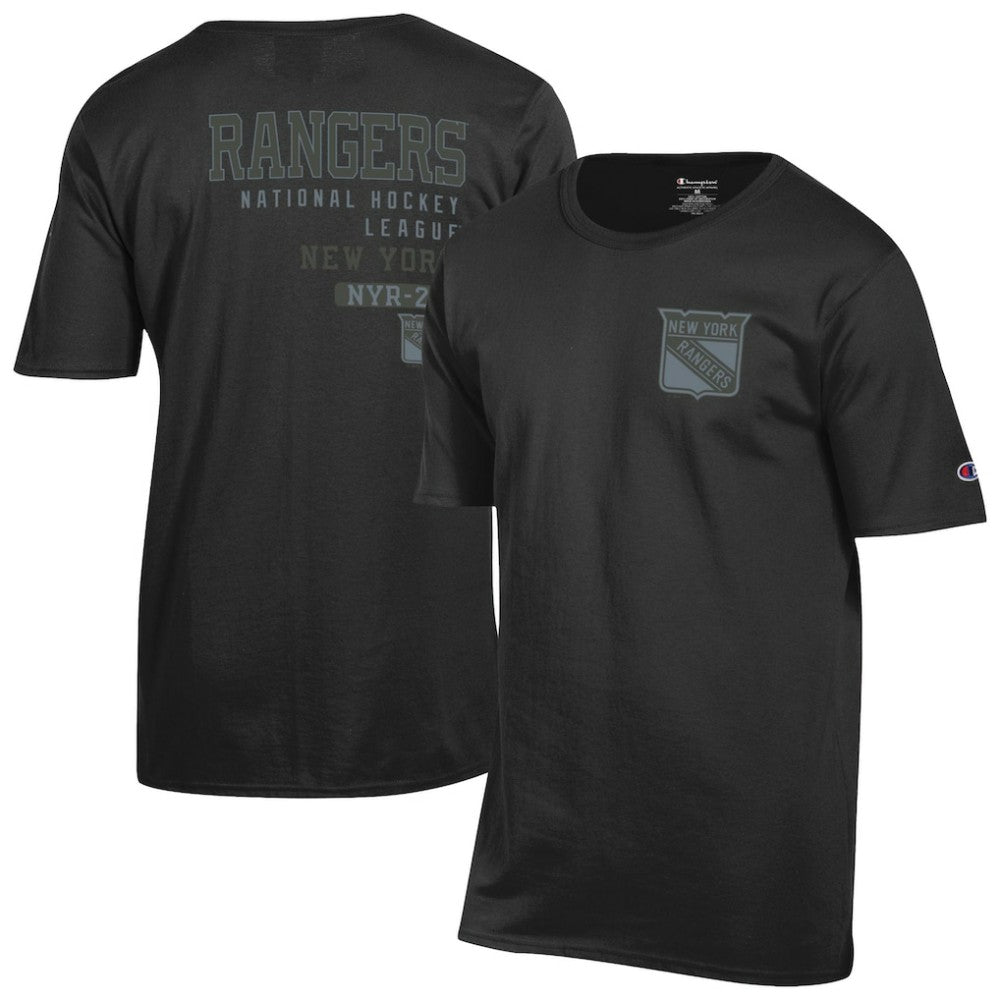 NHL Black New York Rangers Champion Tonal T-Shirt