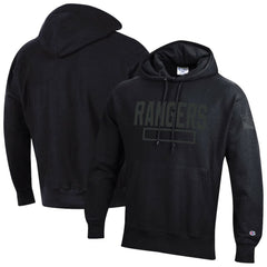 NHL Black New York Rangers Champion Tonal Reverse Weave Fleece Hoodie