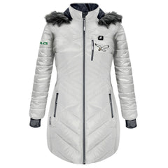 ActionHeat Women's 5V Battery Heated Long Puffer Full-Zip Hoodie Jacket - Philadelphia Eagles