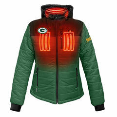ActionHeat Women's 5V Battery Heated Insulated Puffer Full-Zip Jacket - Green Bay Packers