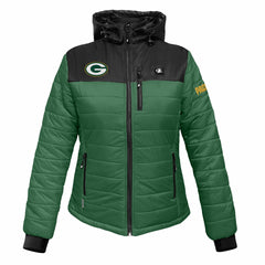 ActionHeat Women's 5V Battery Heated Insulated Puffer Full-Zip Jacket - Green Bay Packers