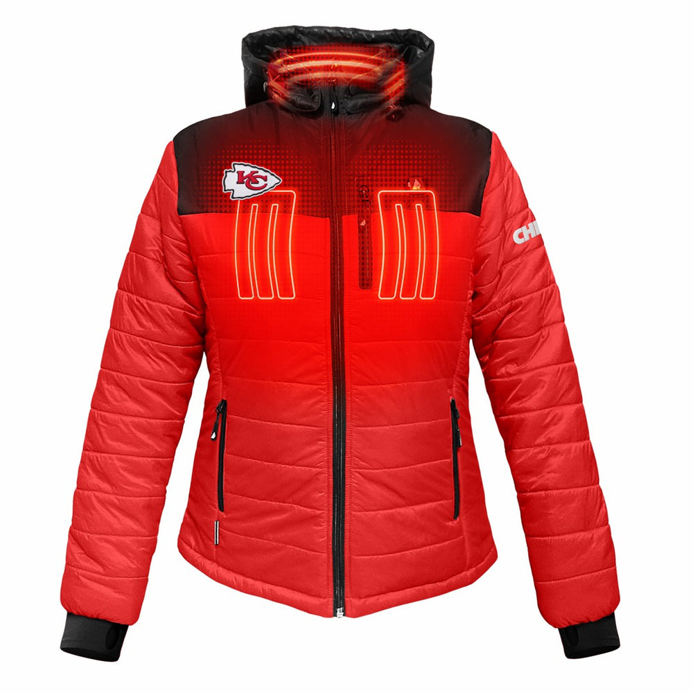 ActionHeat Women's 5V Battery Heated Insulated Puffer Full-Zip Jacket - Kansas City Chiefs