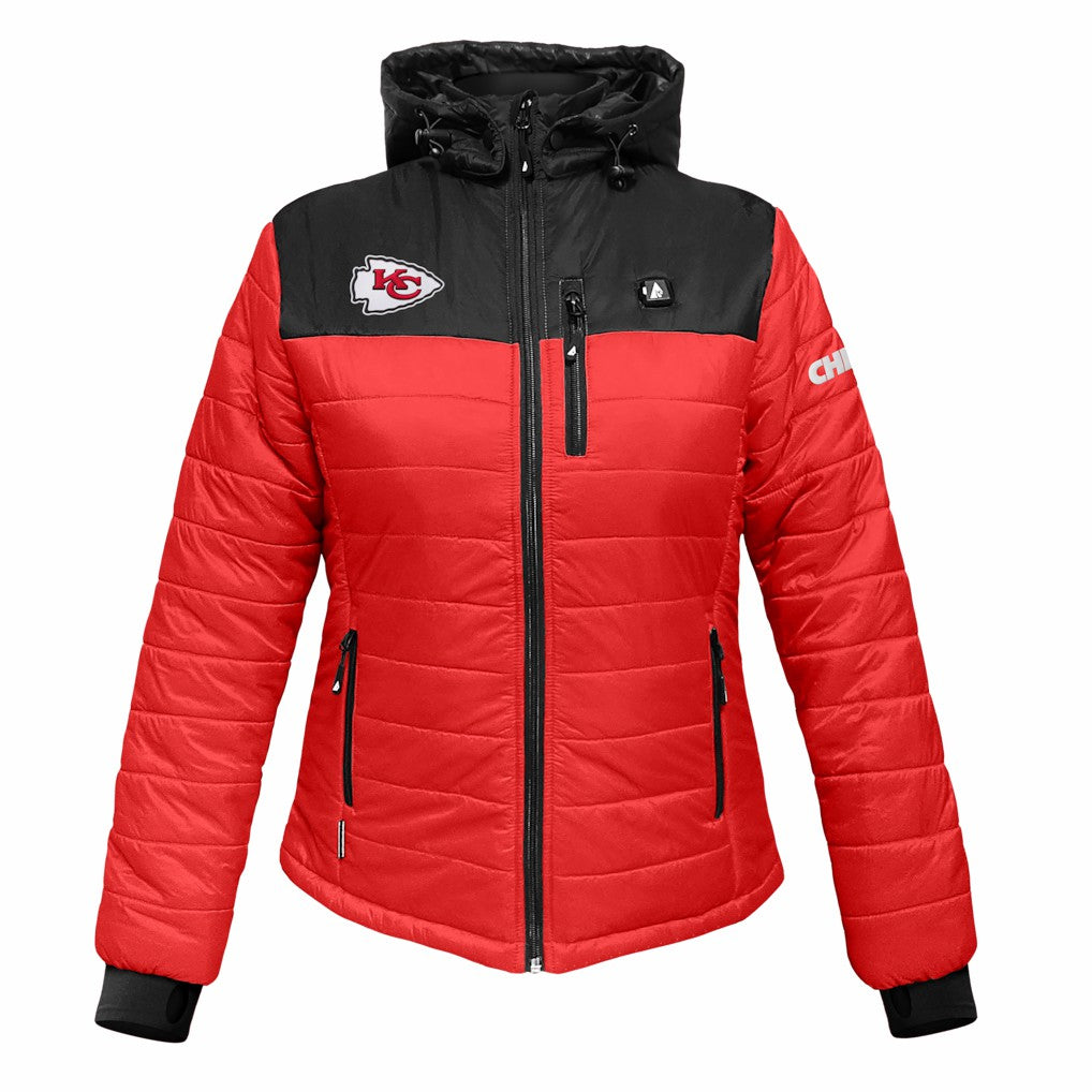 ActionHeat Women's 5V Battery Heated Insulated Puffer Full-Zip Jacket - Kansas City Chiefs