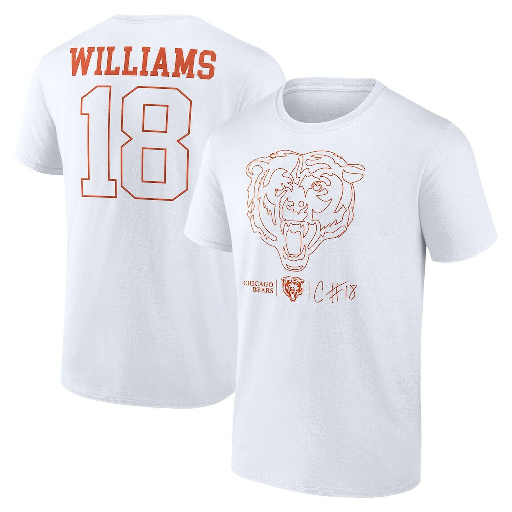 Caleb Williams  Outline Player T-Shirt - Chicago Bears