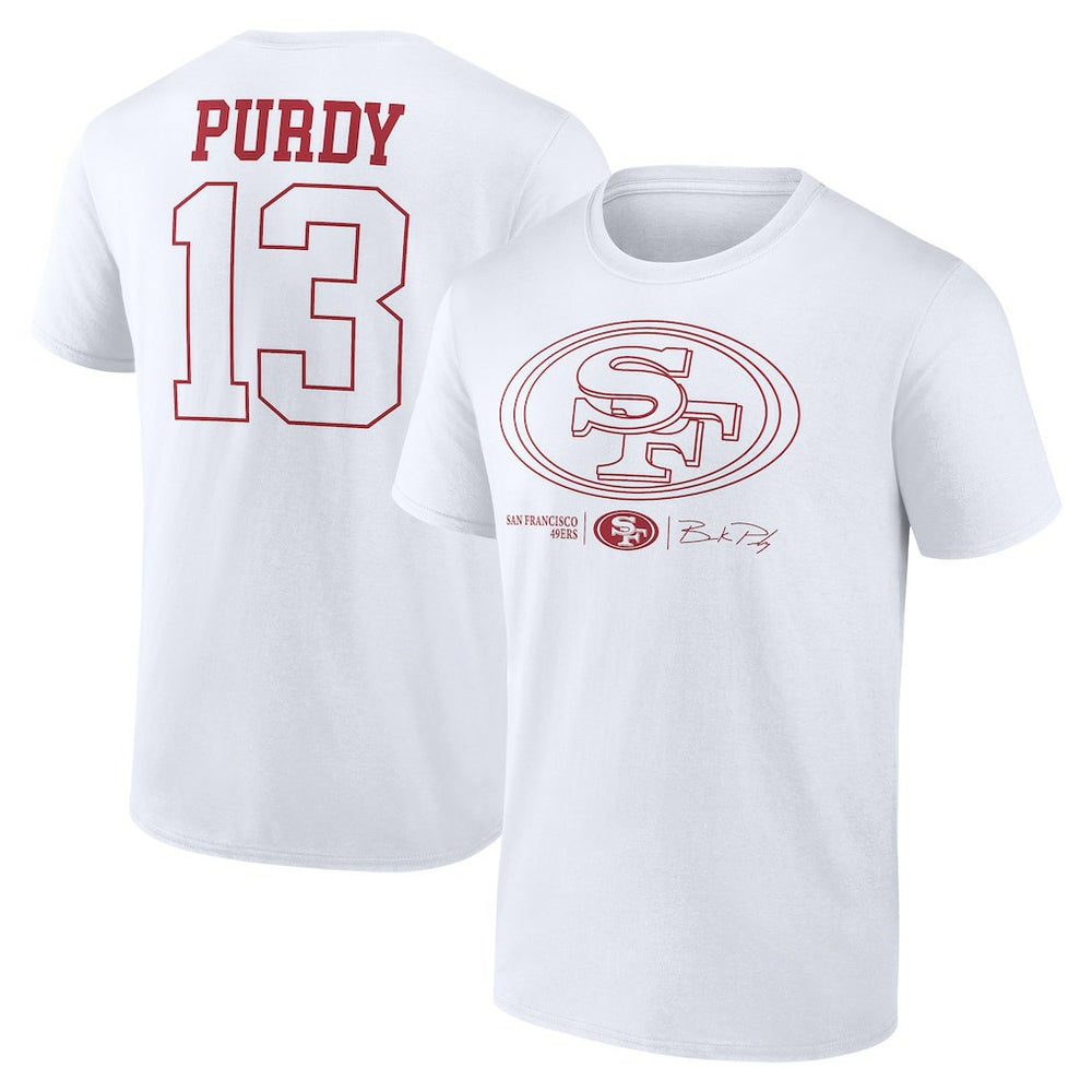 Brock Purdy  Outline Player T-Shirt - San Francisco 49ers