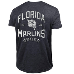 MLB Miami Marlins Champion Vintage 3-Hit Tri-Blend T-Shirt