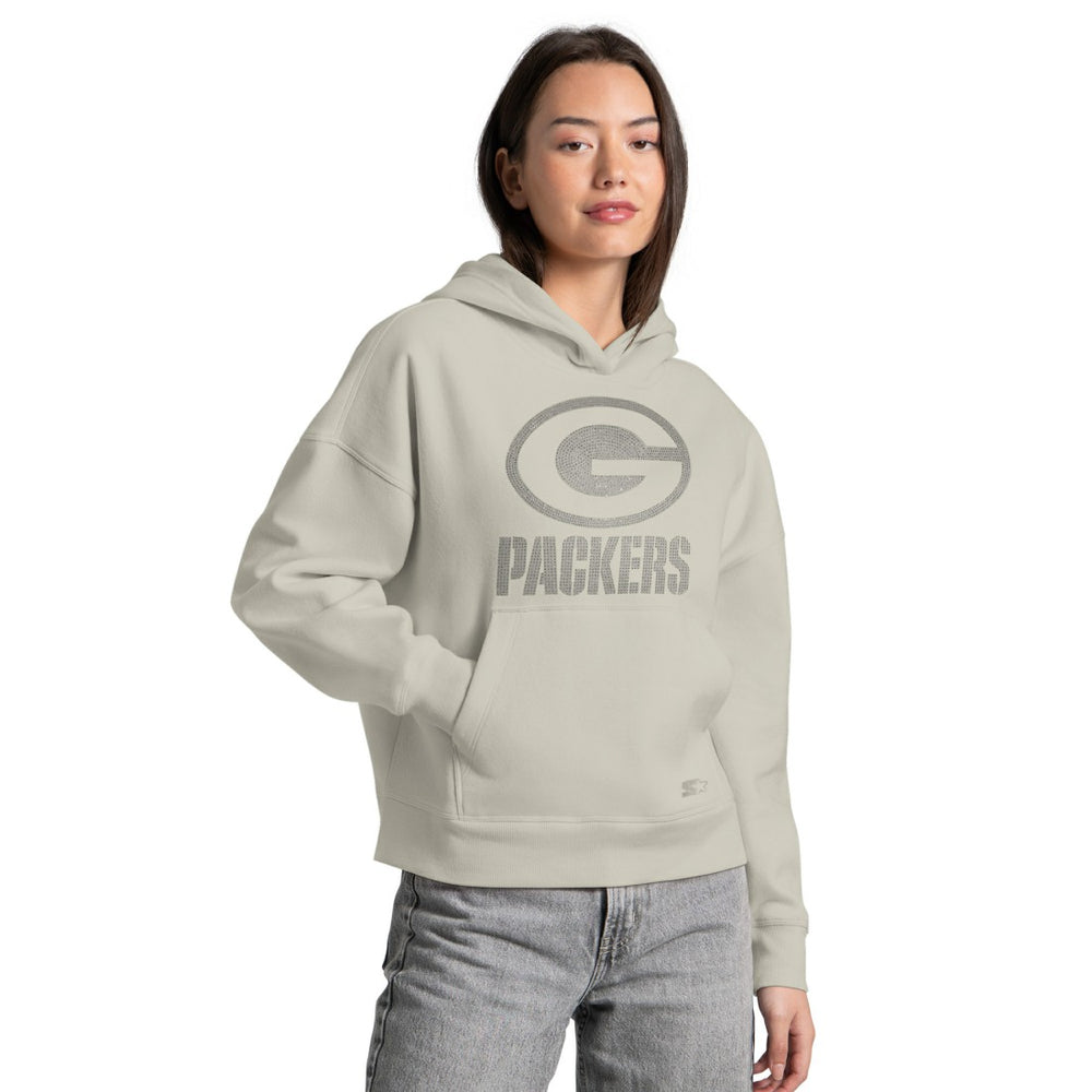 Starter Women's Rhinestone Relaxed Hoodie - Green Bay Packers